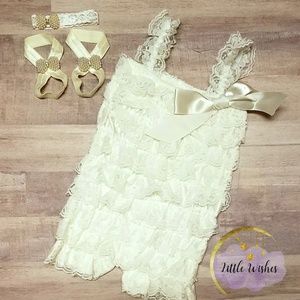 Baby girl fashion lace romper set